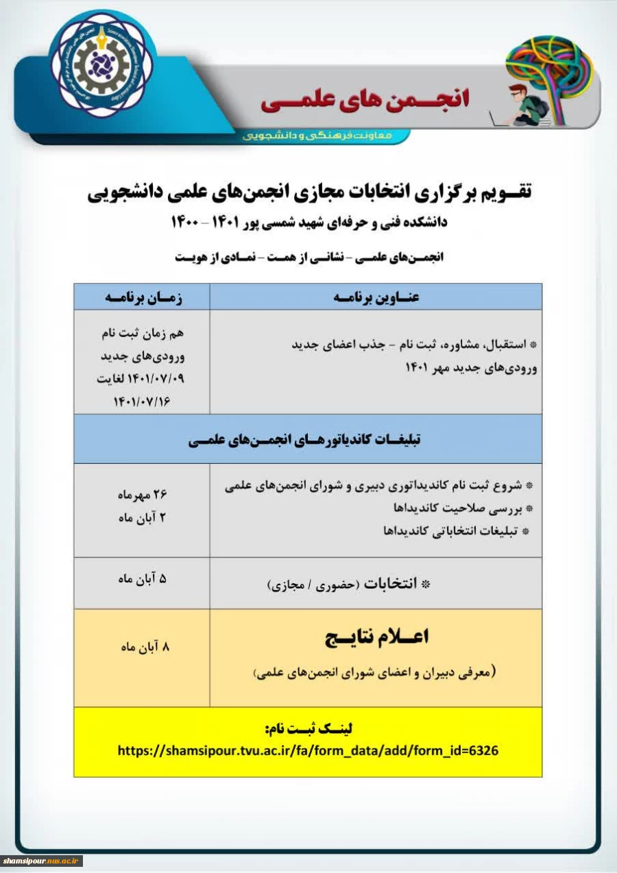 عضویت در انجمن های علمی