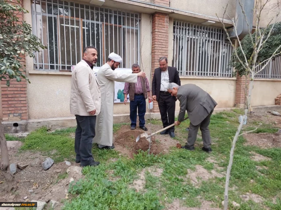 کاشت نهال در دانشکده شمسی پور به منظور پاسداشت روز درختکاری و هفته منابع طبیعی 6