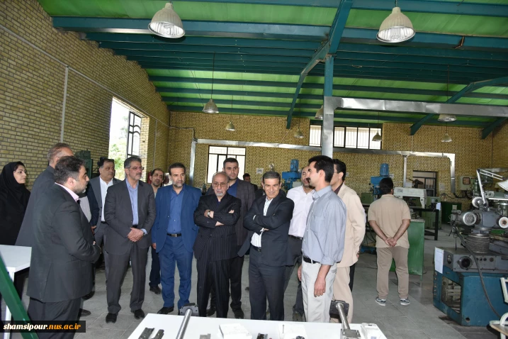 بازدید ریاست دانشگاه ملی مهارت، هیئت همراه و دکتر معظمی، عضو هیئت امنای دانشگاه از آموزشکده پسران گلپایگان
