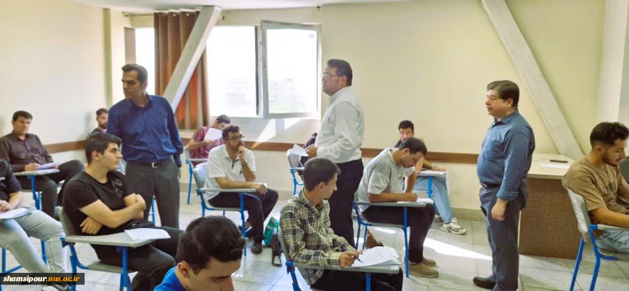 بازدید سرپرست دانشکده شهید شمسی پوراز روند برگزاری آزمون های پایان ترم نیمسال دوم سال تحصیلی 1404 6