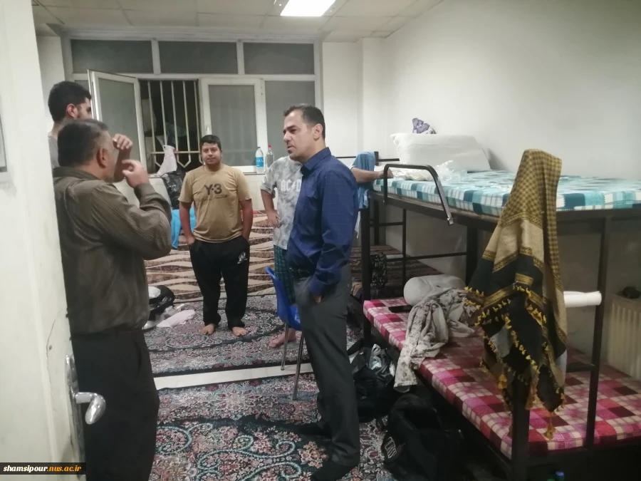 حضور سرزده سرپرست دانشکده شهید شمسی پور در خوابگاه دانشجویی لویزان 2